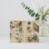 Kleurrijke klimmende wandraketten briefkaart (Staand voorkant)