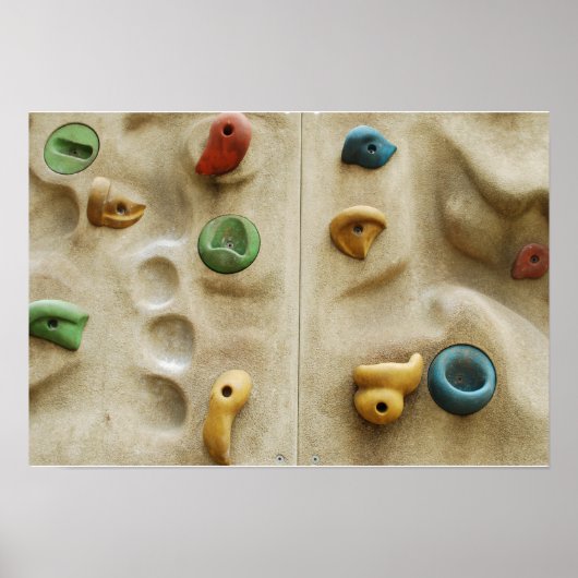 Kleurrijke klimmende wandraketten poster (Voorkant)