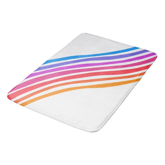 Kleurrijke klompen en vun strepen badmat (Gekanteld)