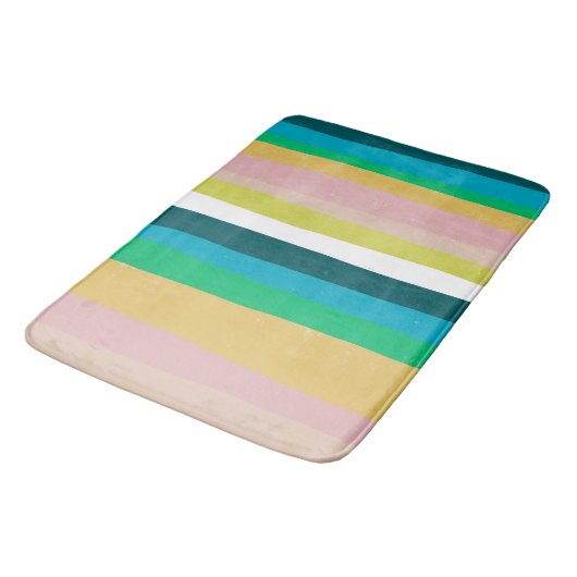 Kleurrijke klompen en vun strepen badmat (Gekanteld)