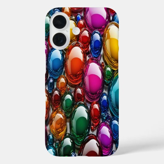 Kleurrijke knikkers #1 - iPhone 16 Hoesjes (Achterkant)
