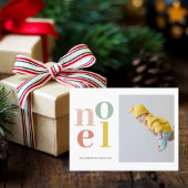 Kleurrijke knol en foto | PRETTIGE FEESTDAGEN Briefkaart