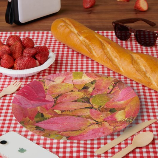 Kleurrijke knollen Floral Papieren Bordje (Picknick)