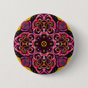 kleurrijke knoop caleidoscopisch ontwerp ronde button 5,7 cm
