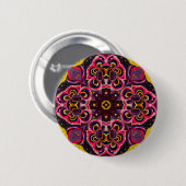 kleurrijke knoop caleidoscopisch ontwerp ronde button 5,7 cm (Voorkant /achterkant)