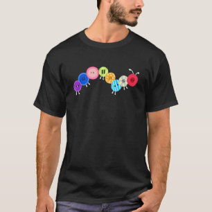 Kleurrijke knoopvlinder-ambacht voor naaien voor k t-shirt