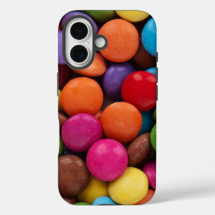 kleurrijke knop snoep case cover