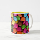 Kleurrijke knop snoep tweekleurige koffiemok (Voorkant rechts)