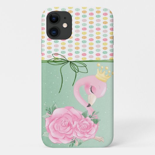 Kleurrijke knoppen voor meisjes, baby flamingo Case-Mate iPhone case (Achterkant)
