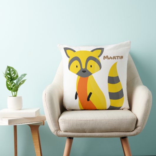 Kleurrijke knuffel wasbeer Witte Safari kinderkame Kussen (Stoel)