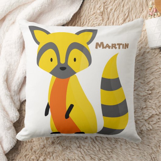 Kleurrijke knuffel wasbeer Witte Safari kinderkame Kussen (Deken)