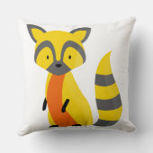 Kleurrijke knuffel wasbeer Witte Safari kinderkame Kussen (Achterkant)