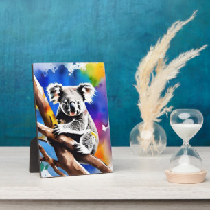 Kleurrijke Koala Beer Watercolor Splash, Fotoplaat