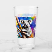 Kleurrijke Koala Beer Watercolor Splash, Glas (Voorkant)