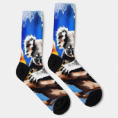 Kleurrijke Koala Beer Watercolor Splash, Sokken (Rechts)