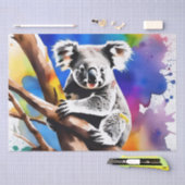 Kleurrijke Koala Beer Waterverf Spat, Tissuepapier (Craft)