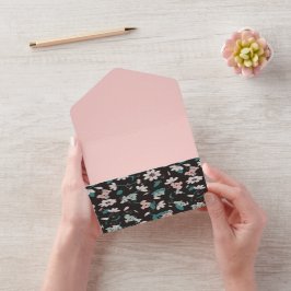 Kleurrijke Koala Patroon Leuke Dier en Bloemen All In One Uitnodiging