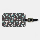 Kleurrijke Koala Patroon Leuke Dier en Bloemen Bagagelabel (Voorkant horizontaal)