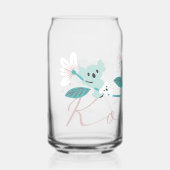 Kleurrijke Koala Patroon Leuke Dier en Bloemen Blikvorm Glas (Voorkant)