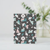 Kleurrijke Koala Patroon Leuke Dier en Bloemen Briefkaart (Staand voorkant)