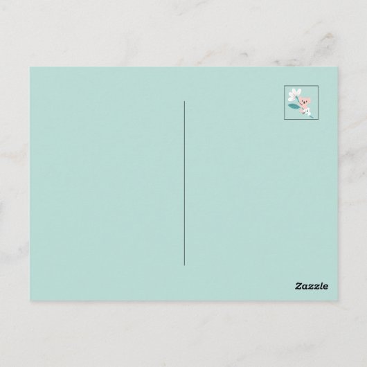 Kleurrijke Koala Patroon Leuke Dier en Bloemen Briefkaart (Achterkant)