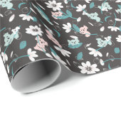 Kleurrijke Koala Patroon Leuke Dier en Bloemen Cadeaupapier (Rol Hoek)