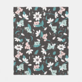 Kleurrijke Koala Patroon Leuke Dier en Bloemen Fleece Deken (Voorkant)