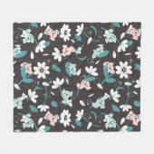 Kleurrijke Koala Patroon Leuke Dier en Bloemen Fleece Deken (Voorkant (Horizontaal))