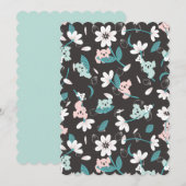 Kleurrijke Koala Patroon Leuke Dier en Bloemen Kaart (Voorkant / Achterkant)