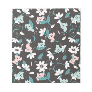 Kleurrijke Koala Patroon Leuke Dier en Bloemen Notitieblok