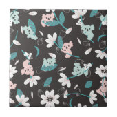 Kleurrijke Koala Patroon Leuke Dier en Bloemen Tegeltje (Voorkant)