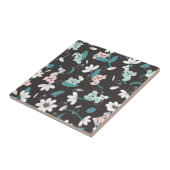 Kleurrijke Koala Patroon Leuke Dier en Bloemen Tegeltje (Zijkant)