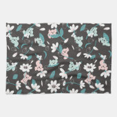 Kleurrijke Koala Patroon Leuke Dier en Bloemen Theedoek (Horizontaal)