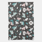 Kleurrijke Koala Patroon Leuke Dier en Bloemen Theedoek (Verticaal)