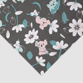 Kleurrijke Koala Patroon Leuke Dier en Bloemen Tissuepapier (Detail)