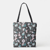 Kleurrijke Koala Patroon Leuke Dier en Bloemen Tote Bag (Achterkant)
