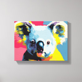 Kleurrijke koala verpakte canvas kunst