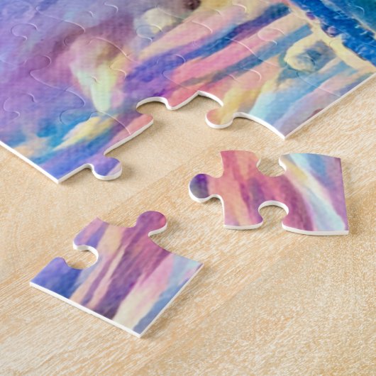 Kleurrijke Koe Art Puzzel Legpuzzel (Zijkant)