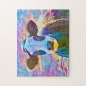 Kleurrijke Koe Art Puzzel Legpuzzel (Verticaal)