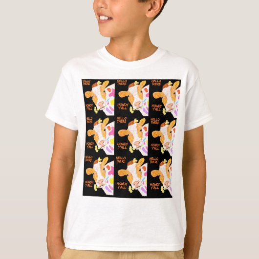 Kleurrijke Koe Baby T-shirt (Voorkant)