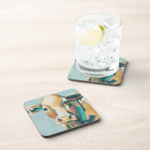 Kleurrijke Koe Bier Onderzetter (Rechterzijde)