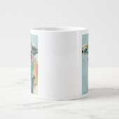 Kleurrijke Koe Grote Koffiekop (Voorkant)