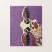 kleurrijke koe met zielenpuzzel legpuzzel (Verticaal)