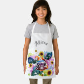 Kleurrijke Koe met zonnebloempitten Kinder Schort (Insitu)