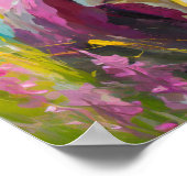 Kleurrijke Koe Portret Moderne Abstracte Kunst Poster (Hoek)