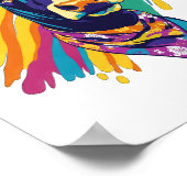 Kleurrijke Koe, Rainbow Koe Design Poster (Hoek)