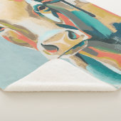 Kleurrijke Koe Sherpa Deken (3/4)