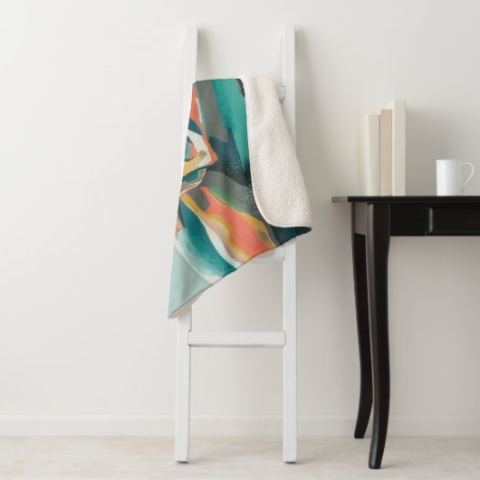 Kleurrijke Koe Sherpa Deken (In situ)