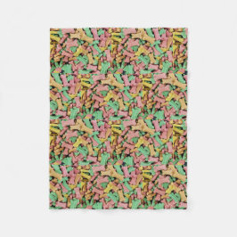 kleurrijke koekjes voor beendermeel van honden fleece deken