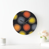 Kleurrijke, koele, moderne, trendy bloemenabstract grote klok (Huis)